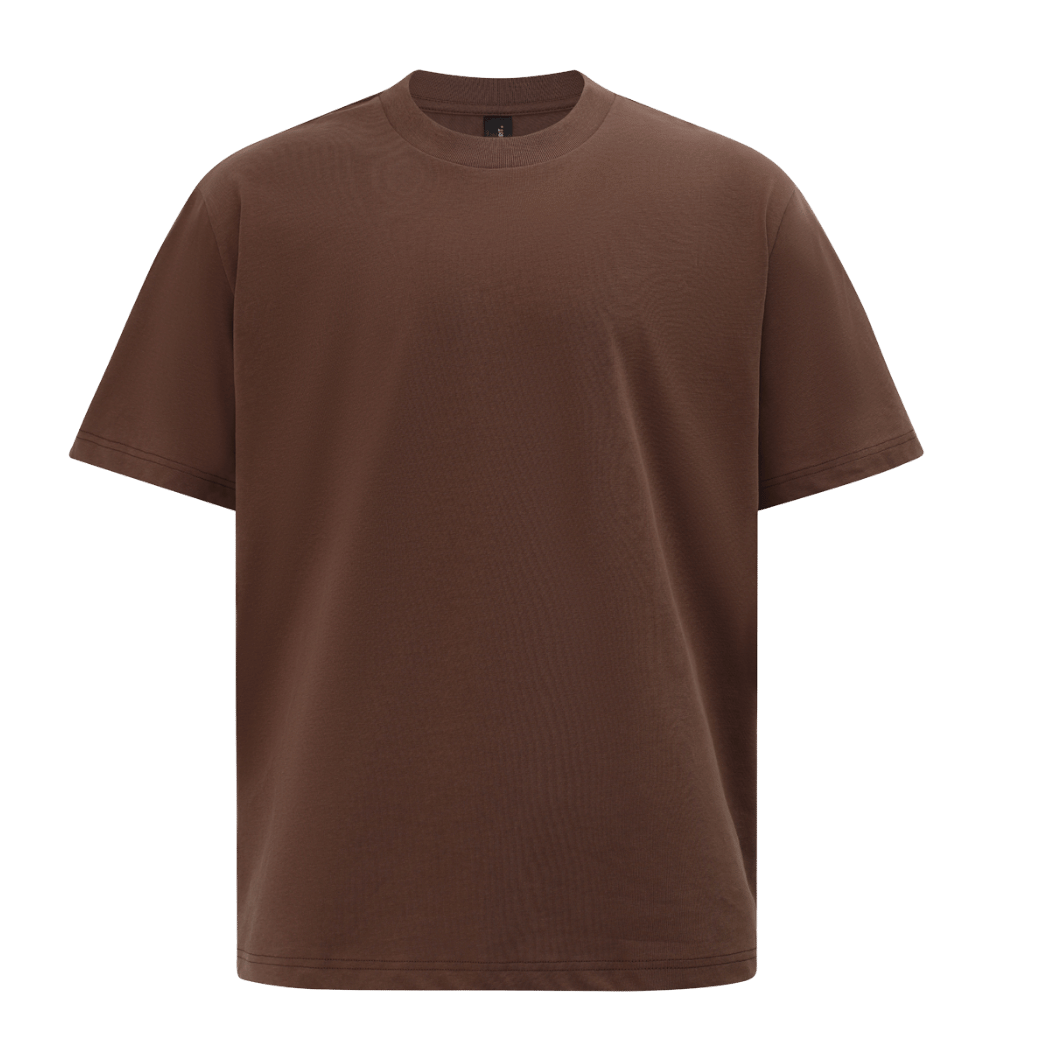 Personalised oversized heavy cotton tee in Walnut — Stitch Nest, made to order in Ballarat