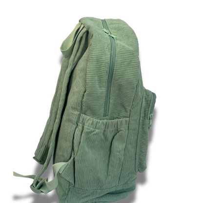 Personalised Corduroy Kids Backpack – Custom Embroidered Name Bag
