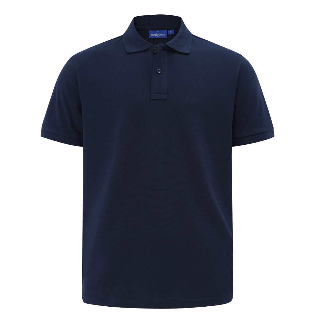 Personalised embroidered polo shirt in Navy — Stitch Nest, made to order in Ballarat