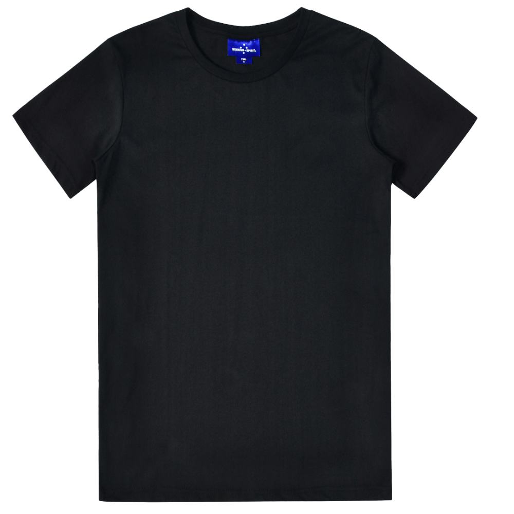 Personalised embroidered cotton t-shirt in Black — Stitch Nest, made to order in Ballarat