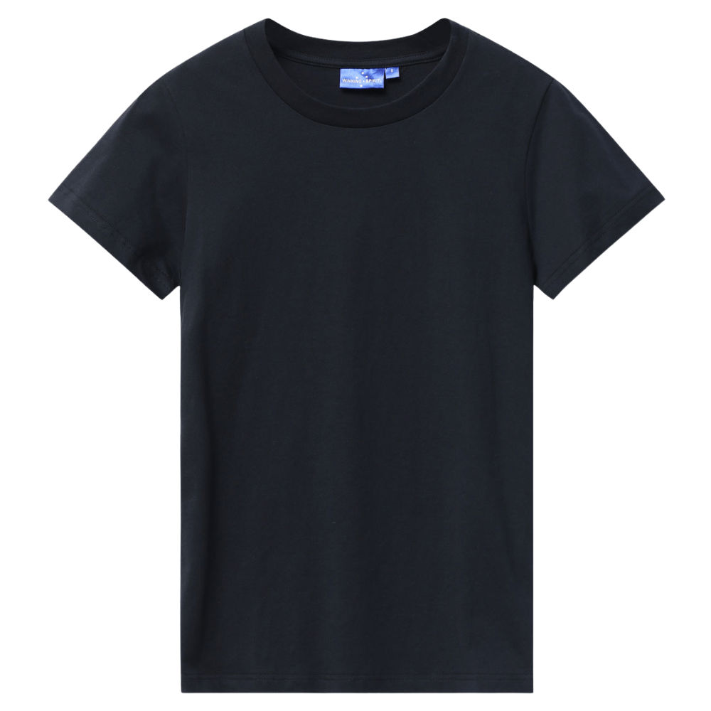 Personalised embroidered cotton t-shirt in Navy — Stitch Nest, made to order in Ballarat