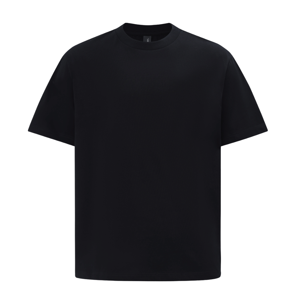 Personalised oversized heavy cotton tee in Black — Stitch Nest, made to order in Ballarat