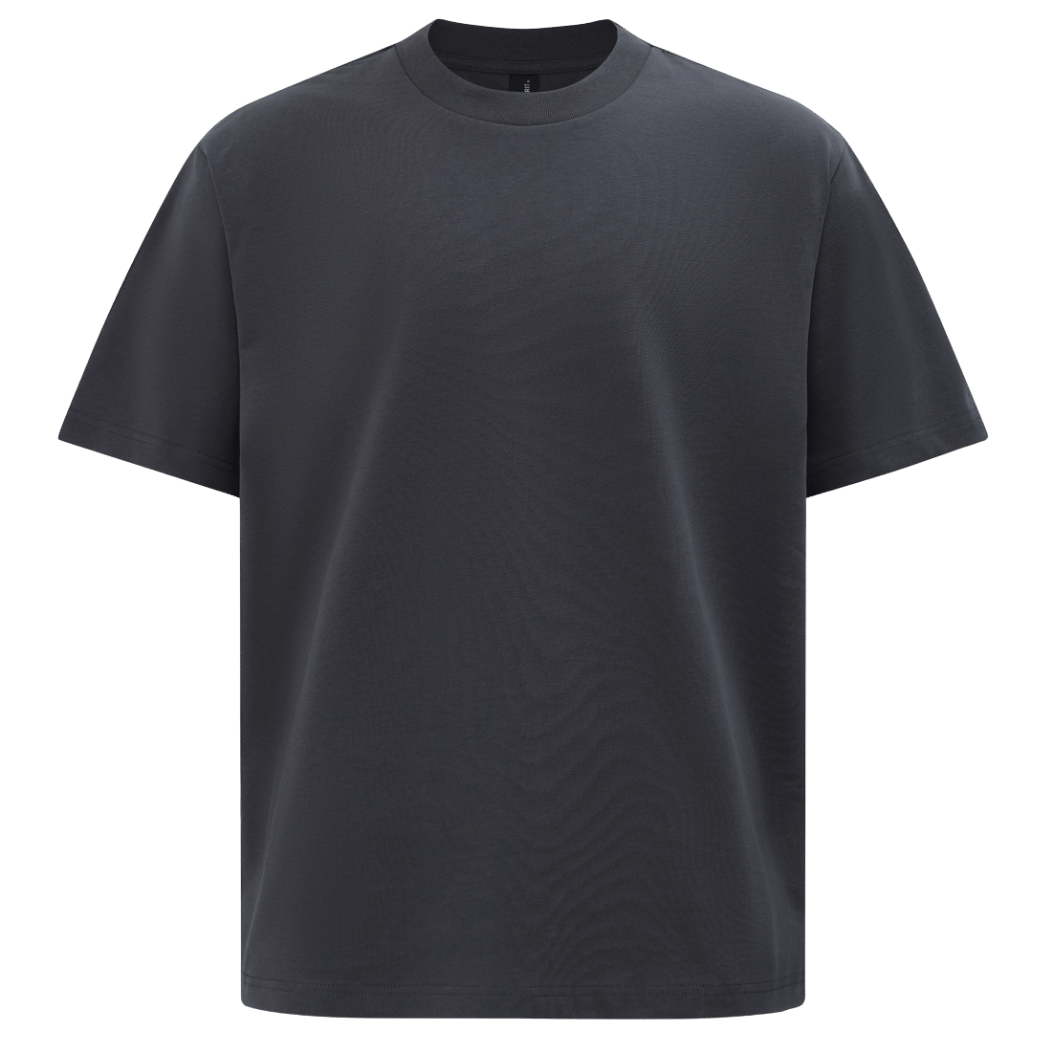 Personalised oversized heavy cotton tee in Storm Grey — Stitch Nest, made to order in Ballarat
