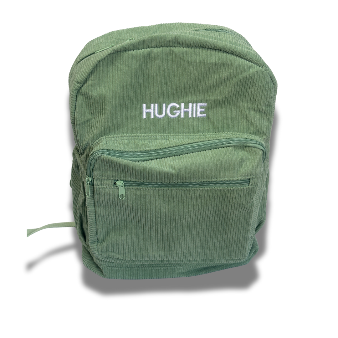 Personalised Corduroy Kids Backpack – Custom Embroidered Name Bag