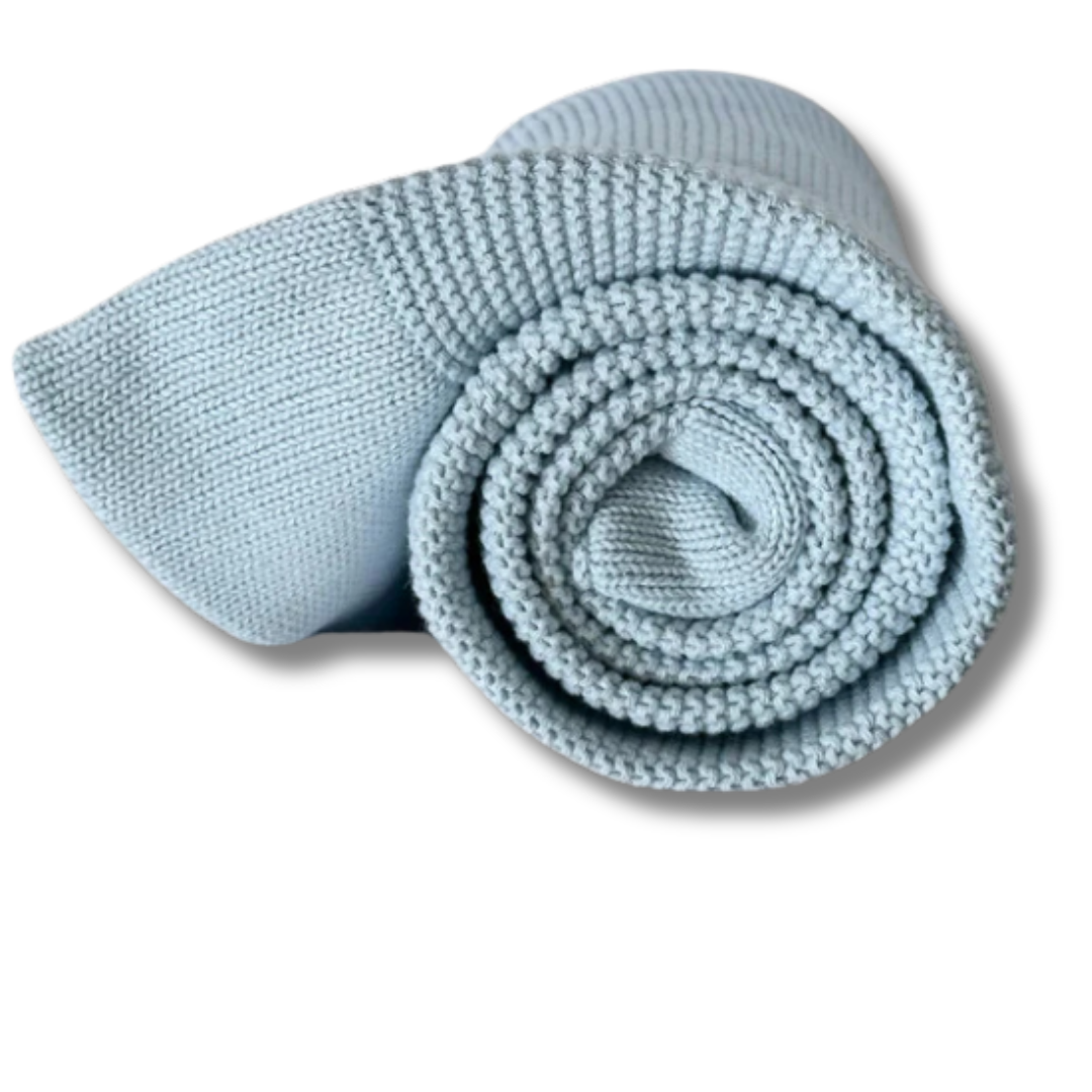 Bloom Floral Personalised Baby Knitted Blanket
