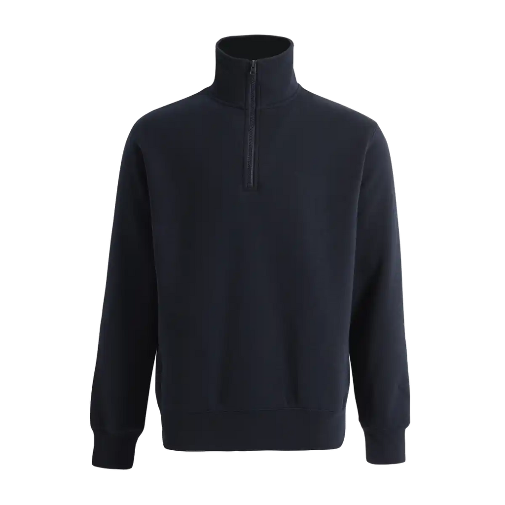 Personalised embroidered half zip fleece in Navy — Stitch Nest, made to order in Ballarat
