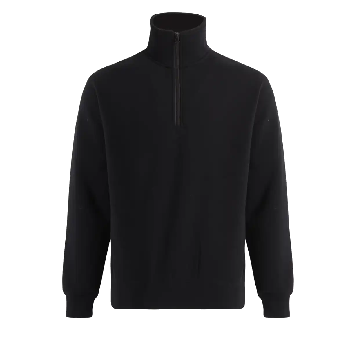 Personalised embroidered half zip fleece in Black — Stitch Nest, made to order in Ballarat