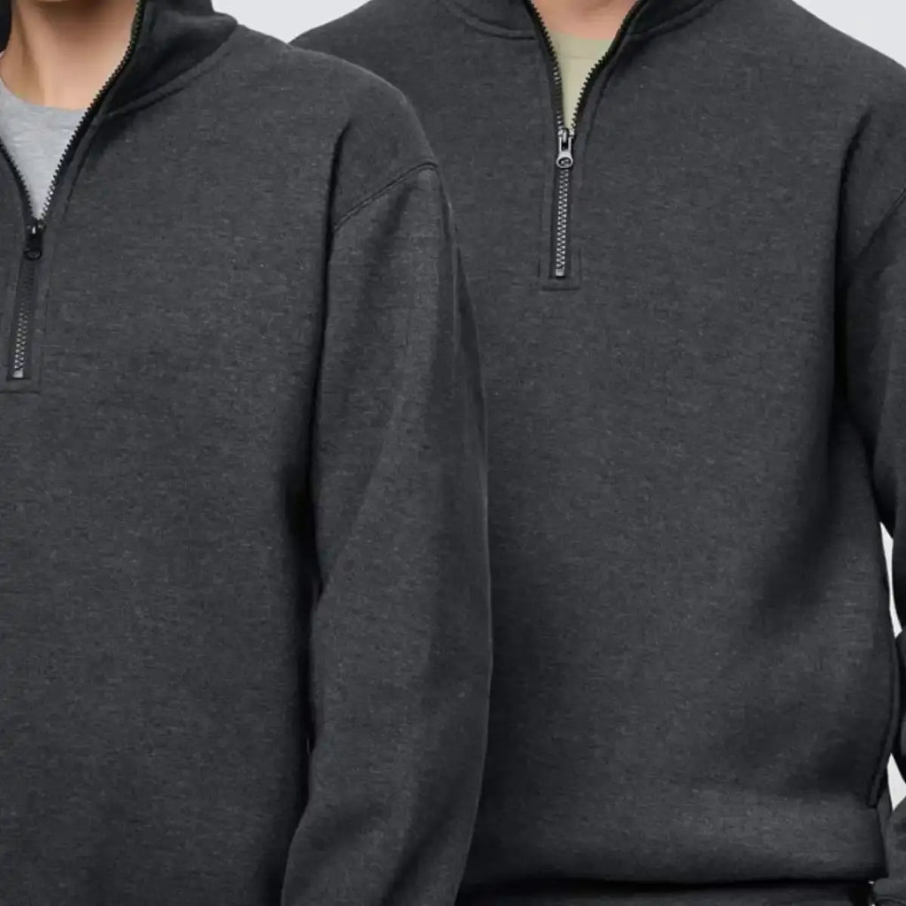 Personalised embroidered half zip fleece — Stitch Nest, made to order in Ballarat