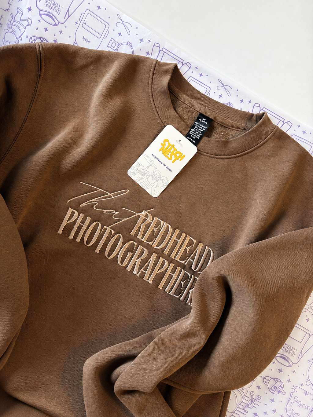 Personalised Embroidered Crew Sweatshirt