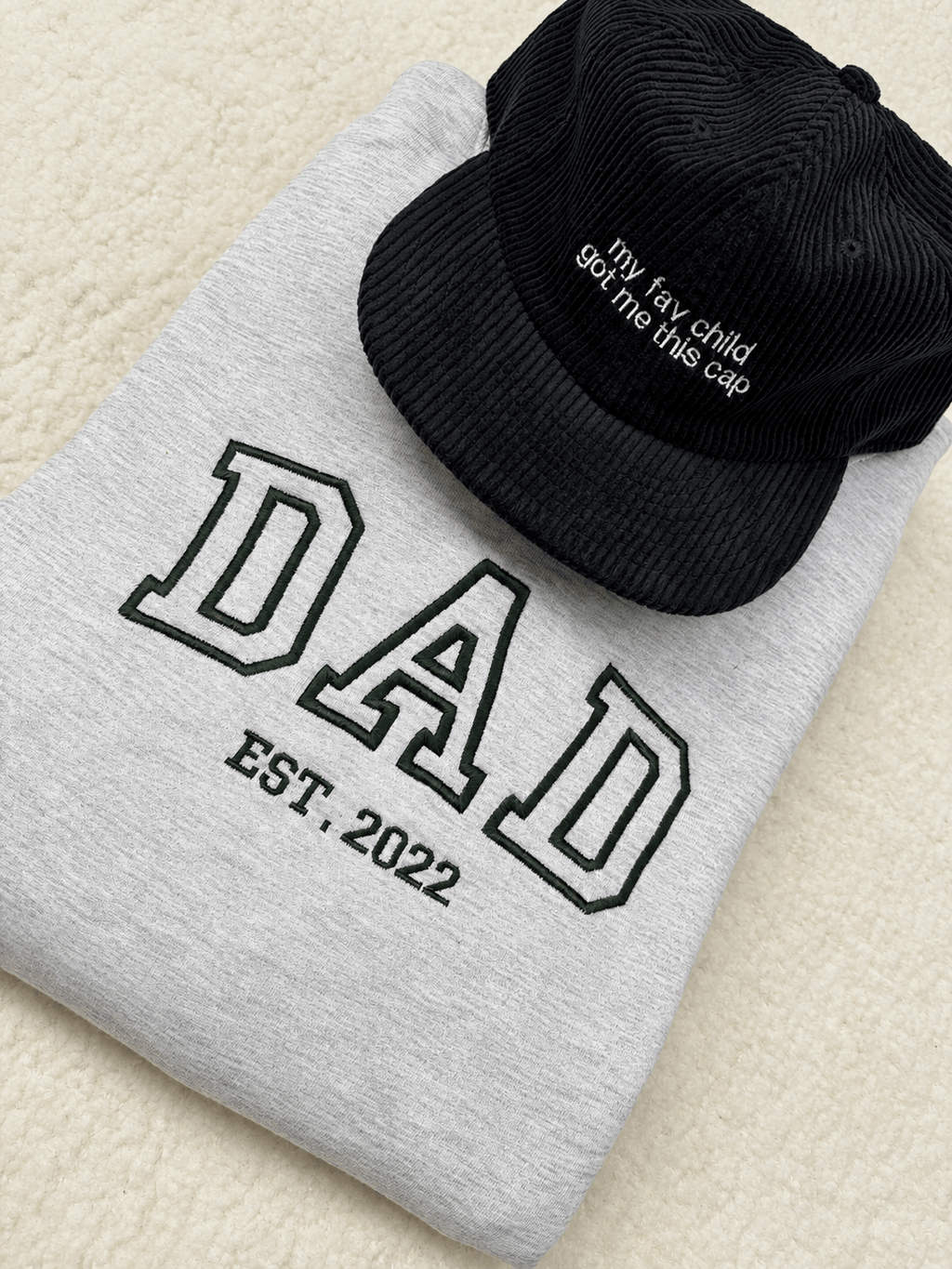 Personalised embroidered crew sweatshirt — Stitch Nest, made to order in Ballarat