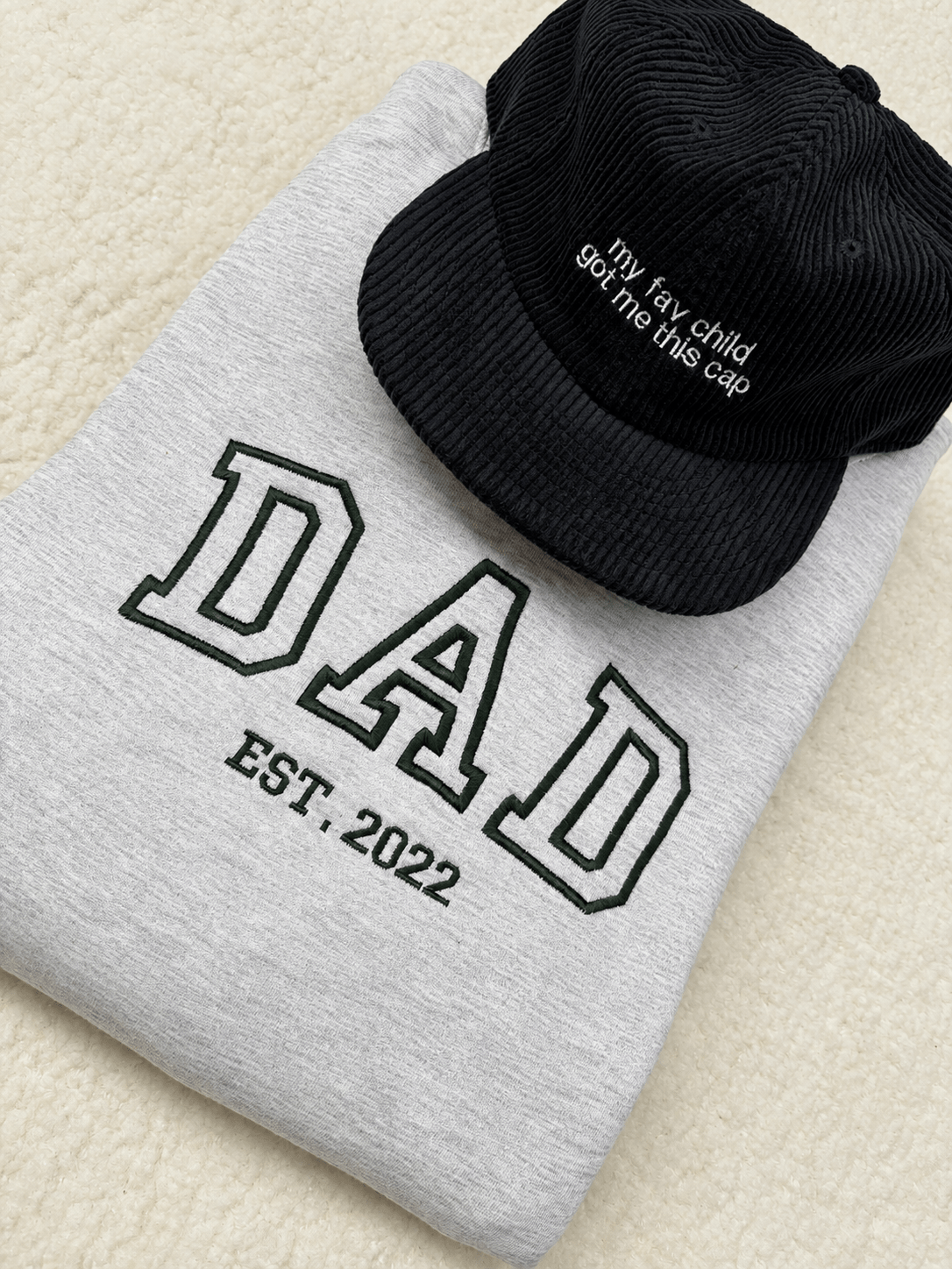 Personalised embroidered crew sweatshirt — Stitch Nest, made to order in Ballarat
