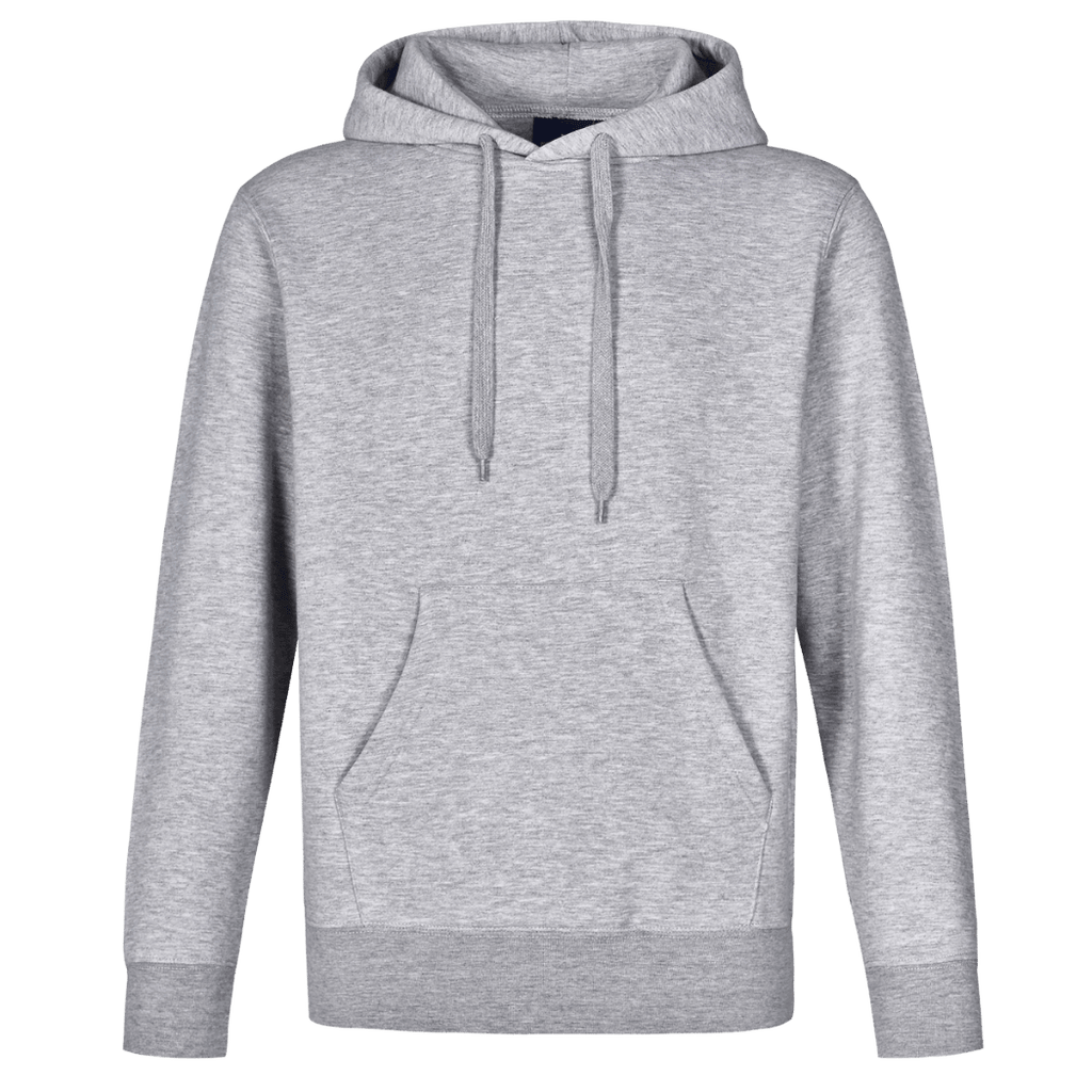 Personalised embroidered hoodie in grey with a kangaroo pocket and cozy brushed fleece lining.