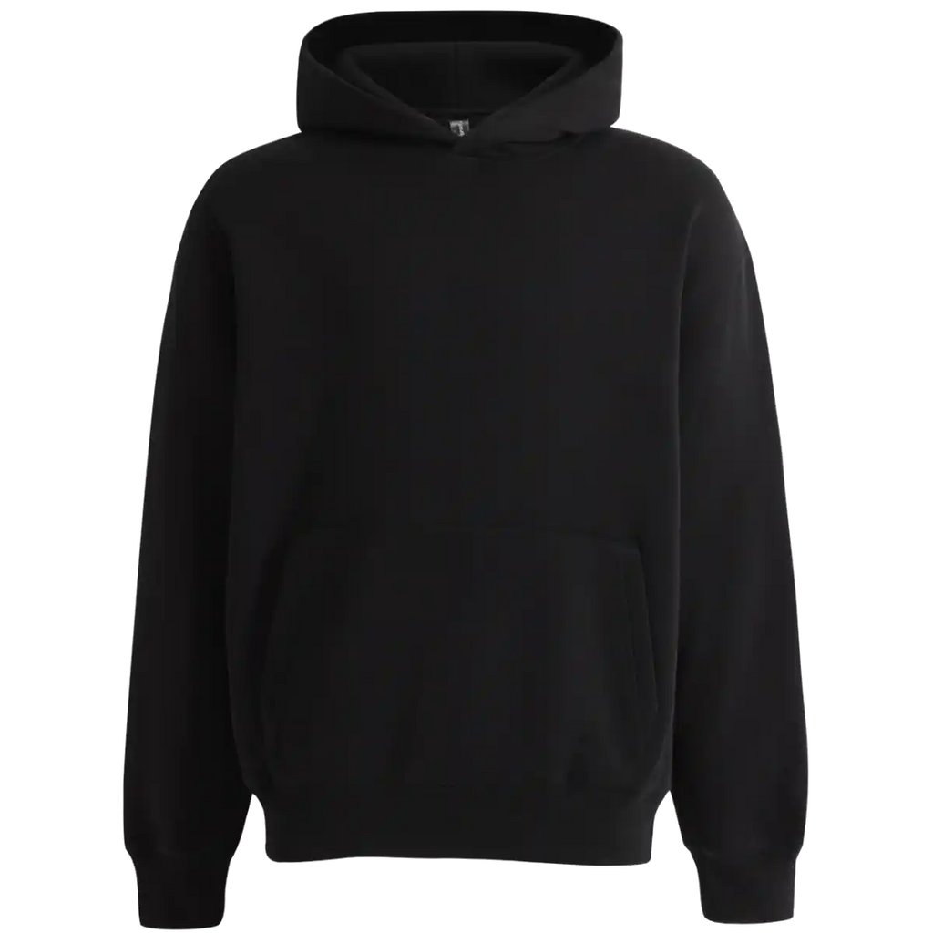 oversized hoodie with drop shoulders and kangaroo pocket with custom embroidery