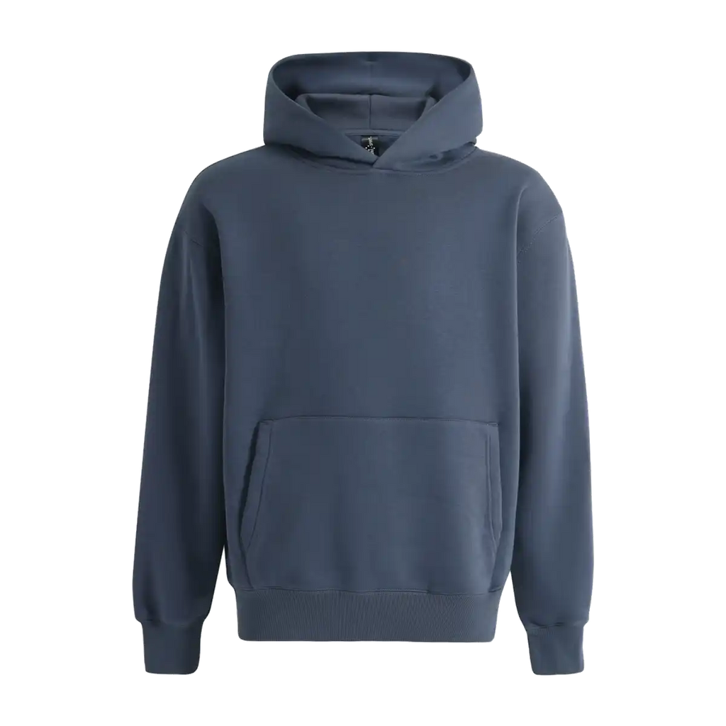 oversized hoodie with drop shoulders and kangaroo pocket with custom embroidery