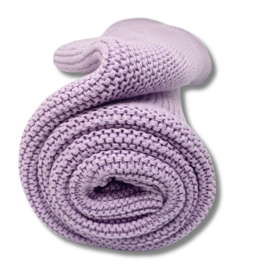 Bloom Floral Personalised Baby Knitted Blanket - Stitch Nest