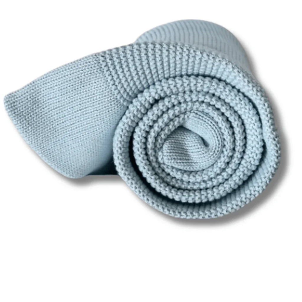 Bloom Floral Personalised Baby Knitted Blanket - Stitch Nest