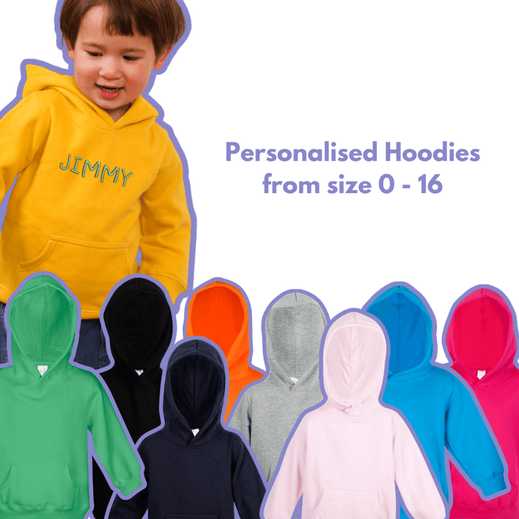 Personalised Kids Fleece Hoodie - Stitch Nest