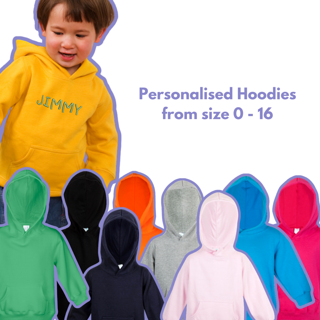 Mini & Monogrammed Fleece Hoodie - Stitch Nest