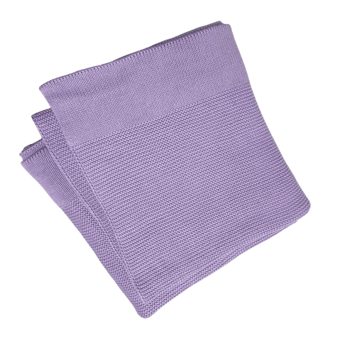 Custom embroidered baby blanket in soft lilac color, perfect for newborns and special gifts!