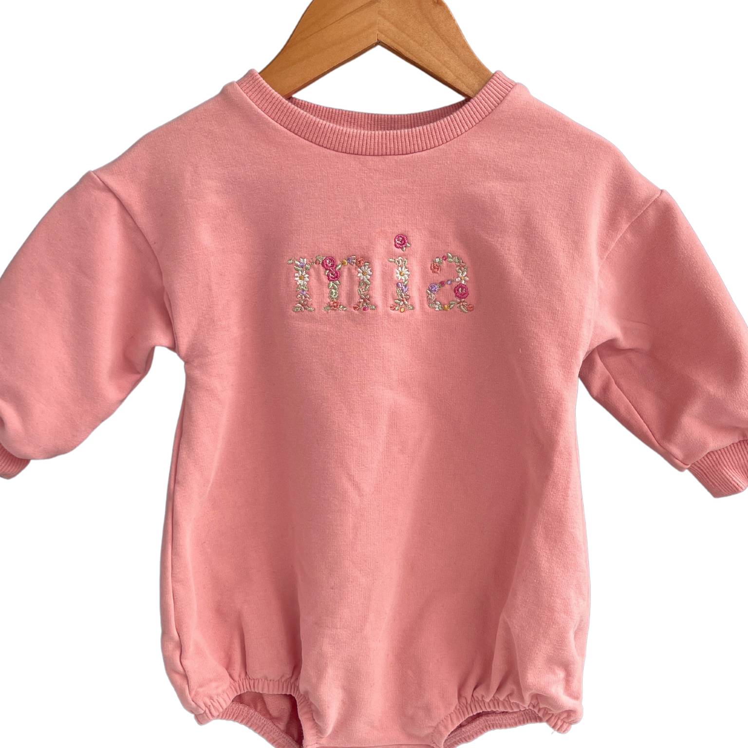 Bloom Floral Personalised Rompers - Stitch Nest