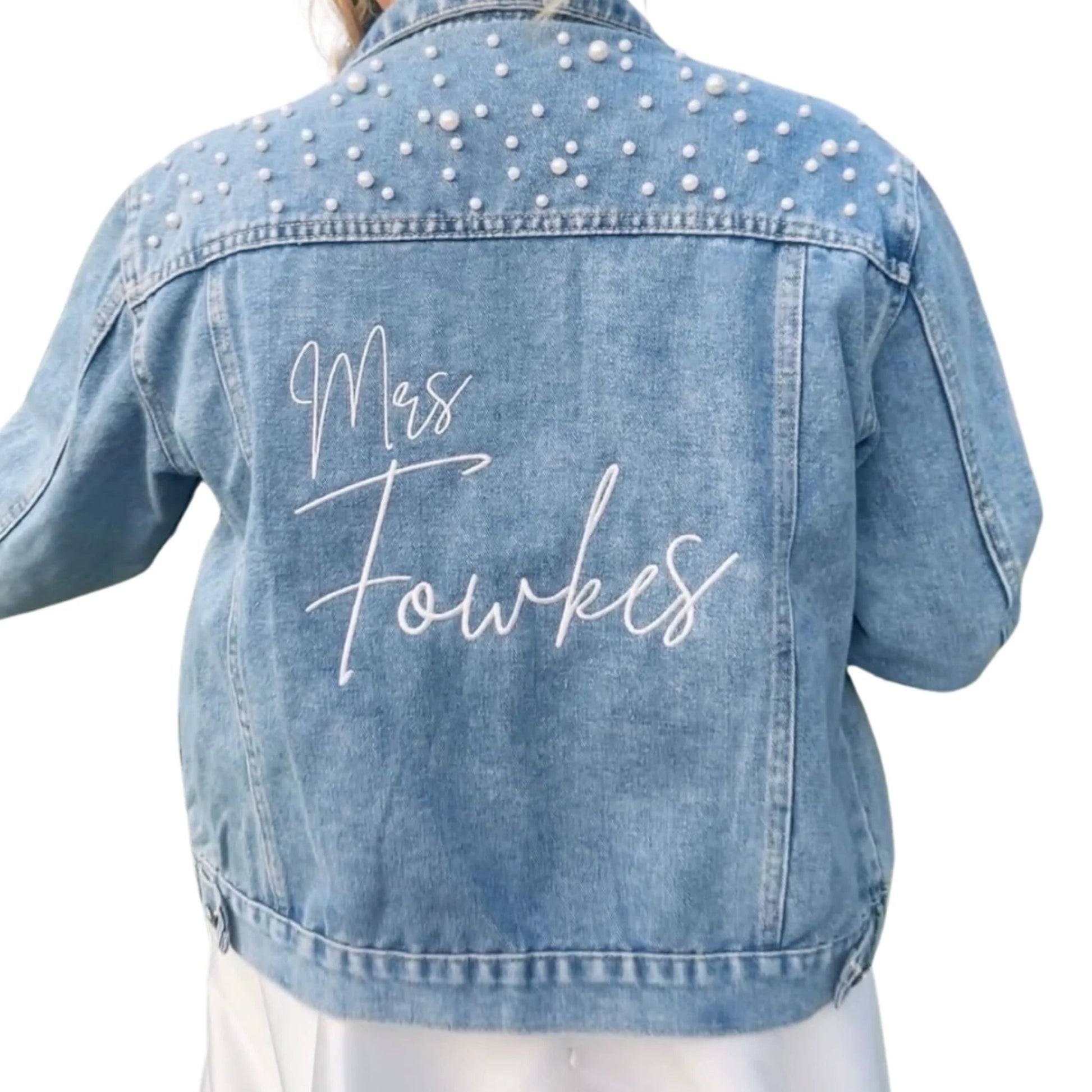Bridal Personalised Denim Jacket - Stitch Nest