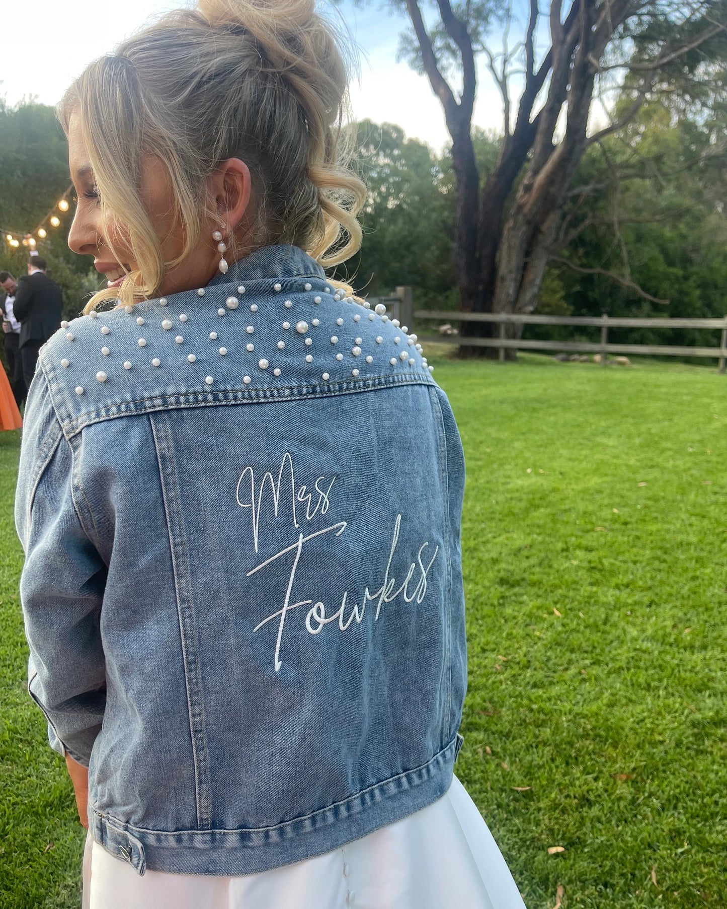 Bridal Personalised Denim Jacket - Stitch Nest